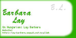 barbara lay business card